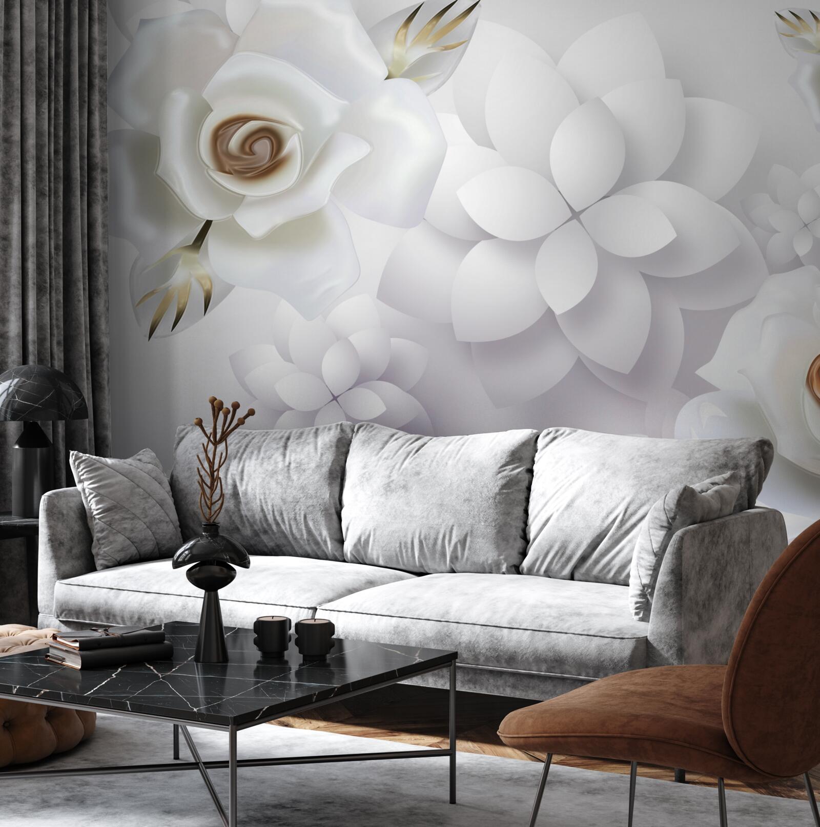 Fototapet compoziție cu flori albe