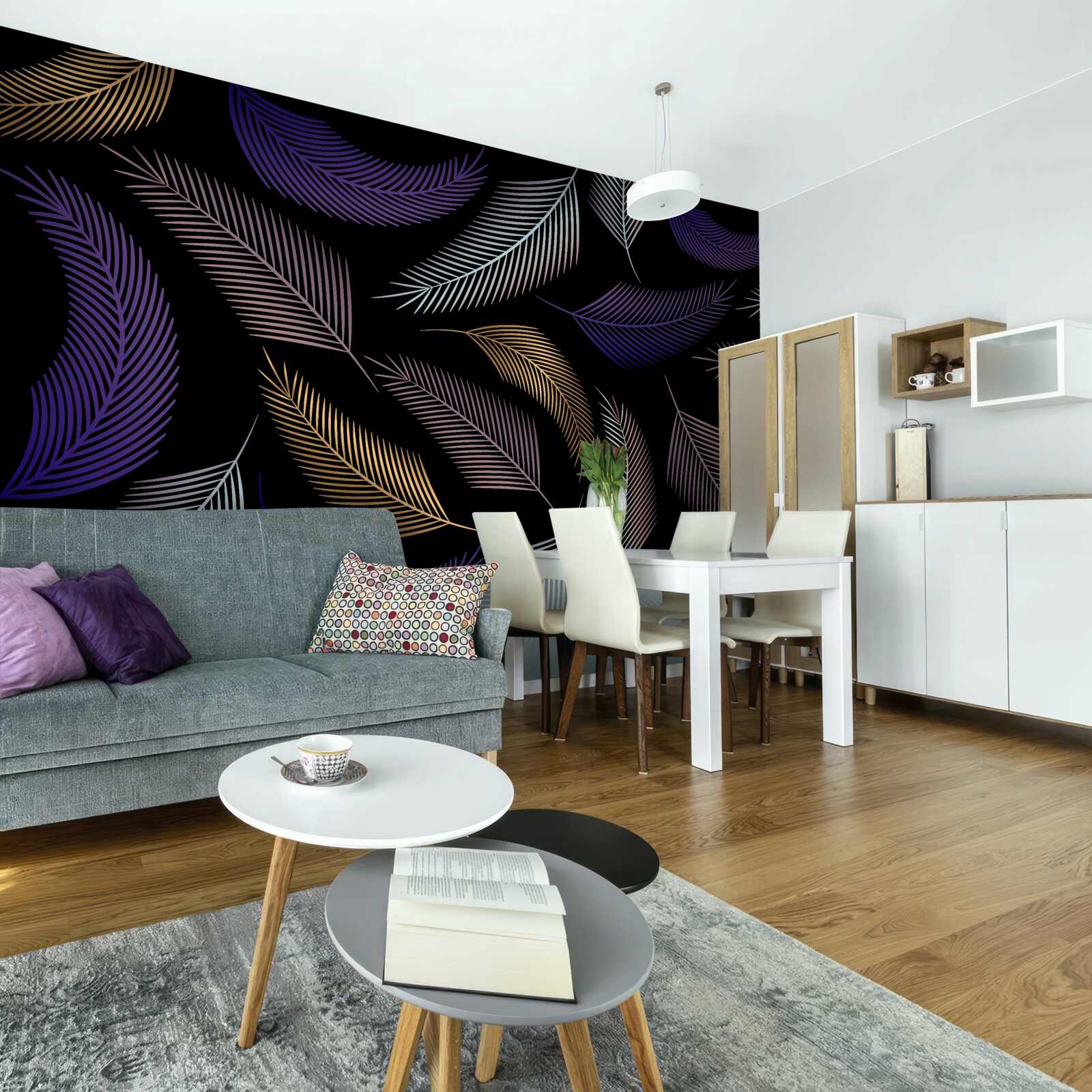 Fototapet frunze de toamnă în culori închise