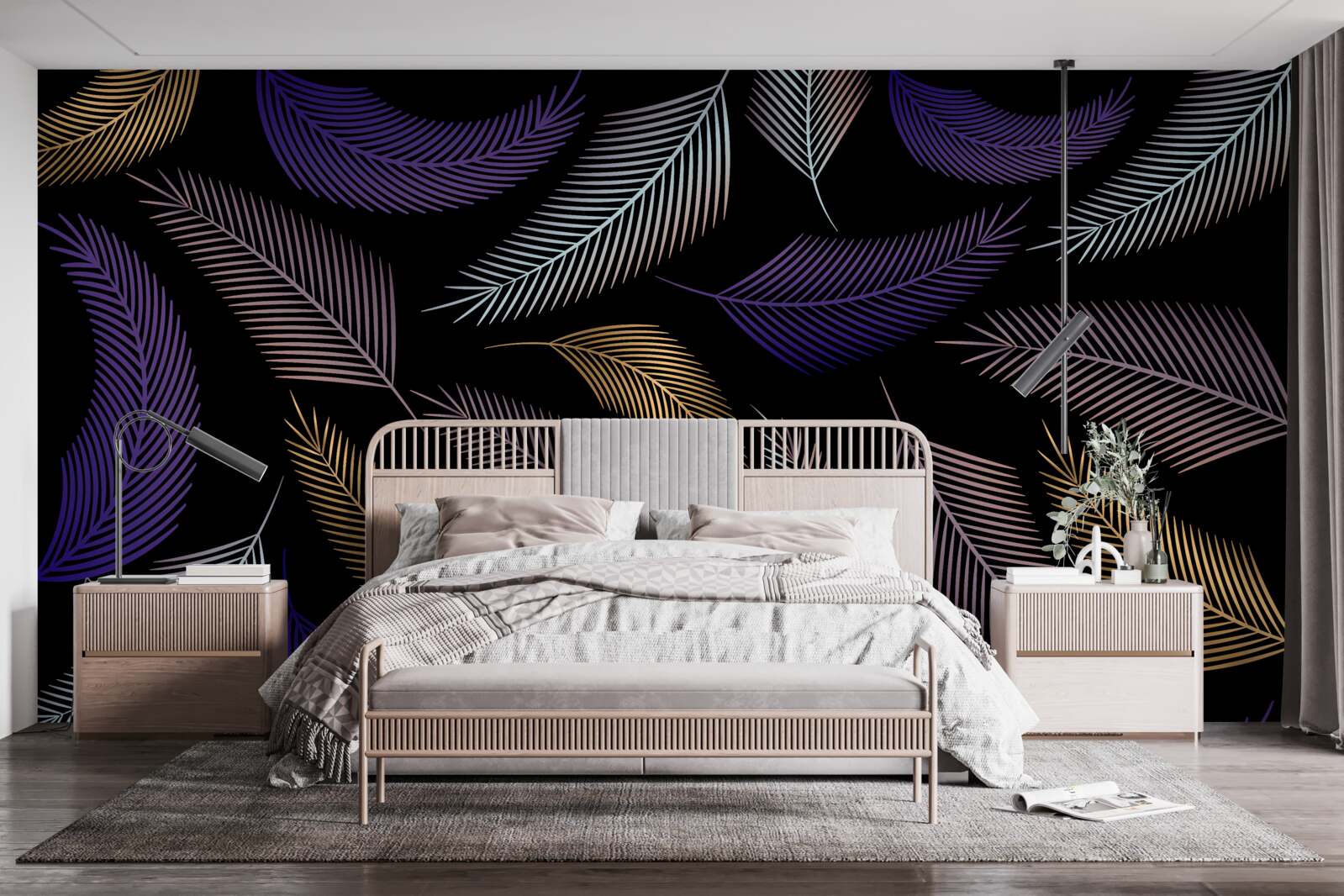 Fototapet frunze de toamnă în culori închise