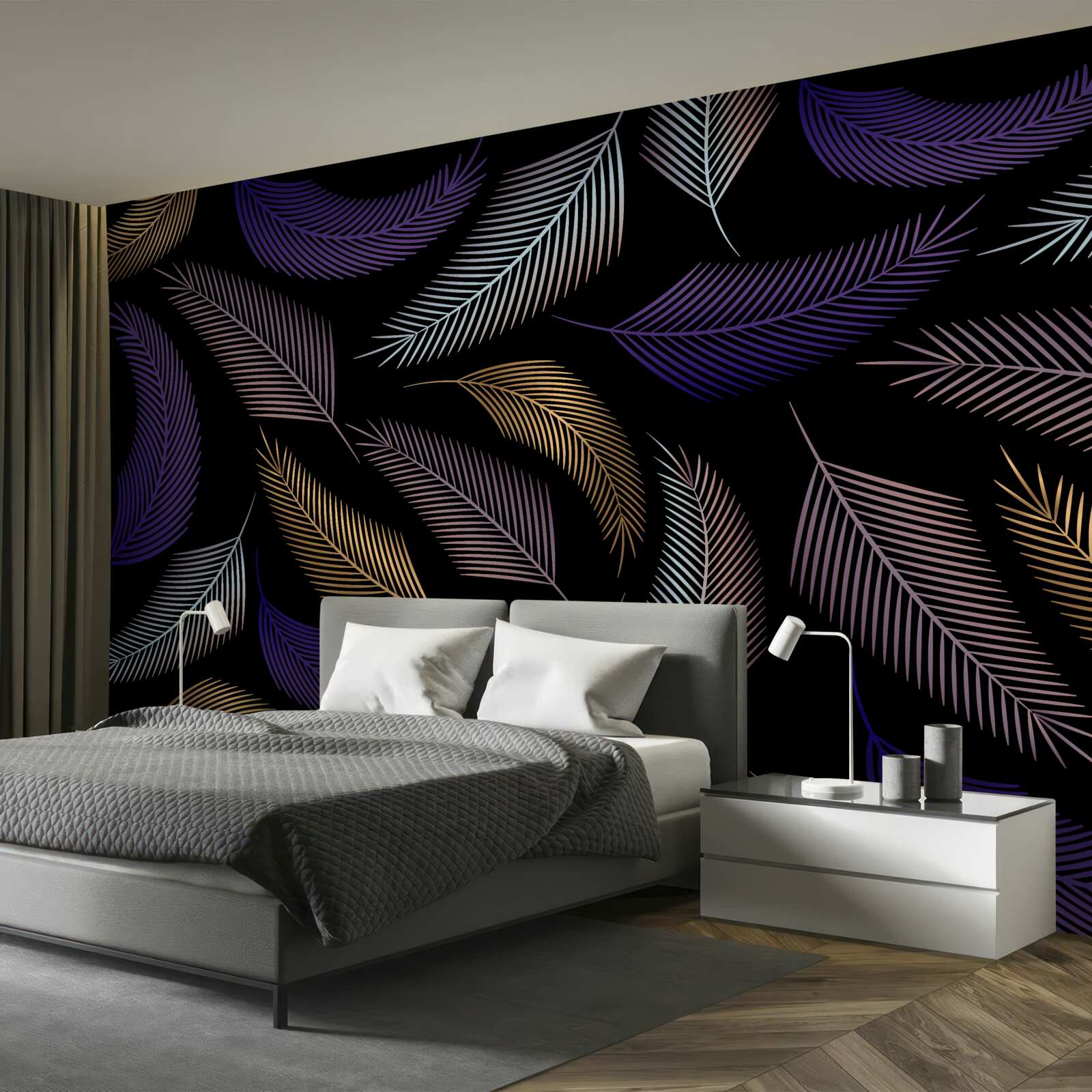 Fototapet frunze de toamnă în culori închise