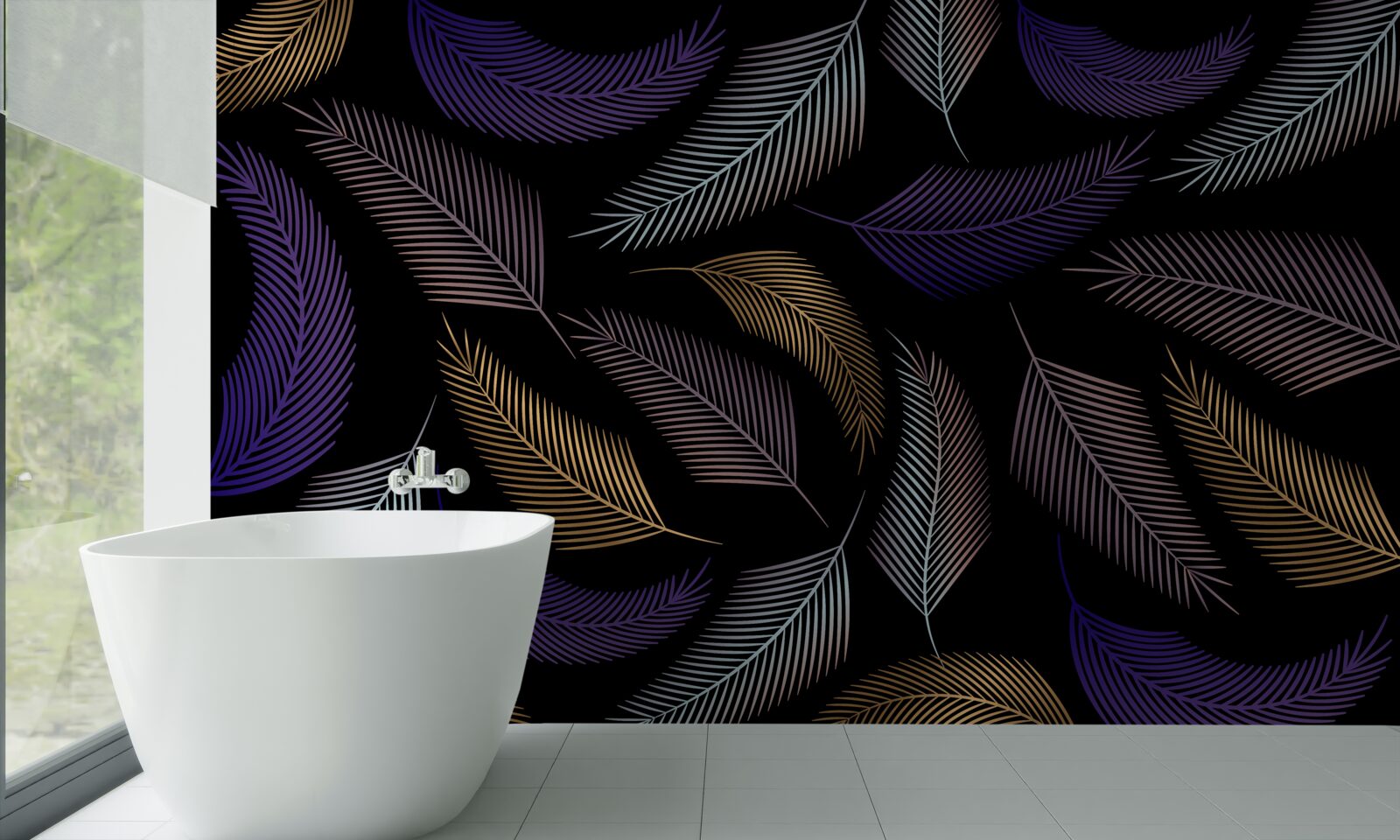 Fototapet frunze de toamnă în culori închise