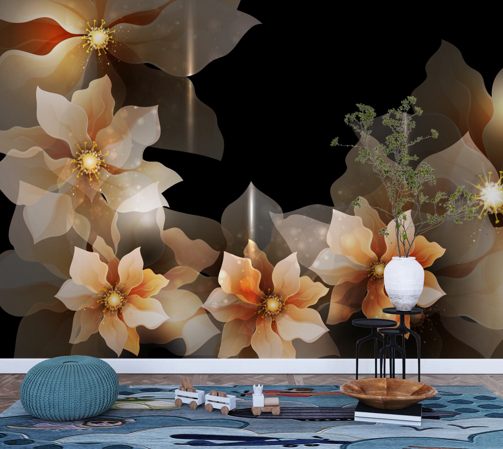 Fototapet magia florilor frumoase