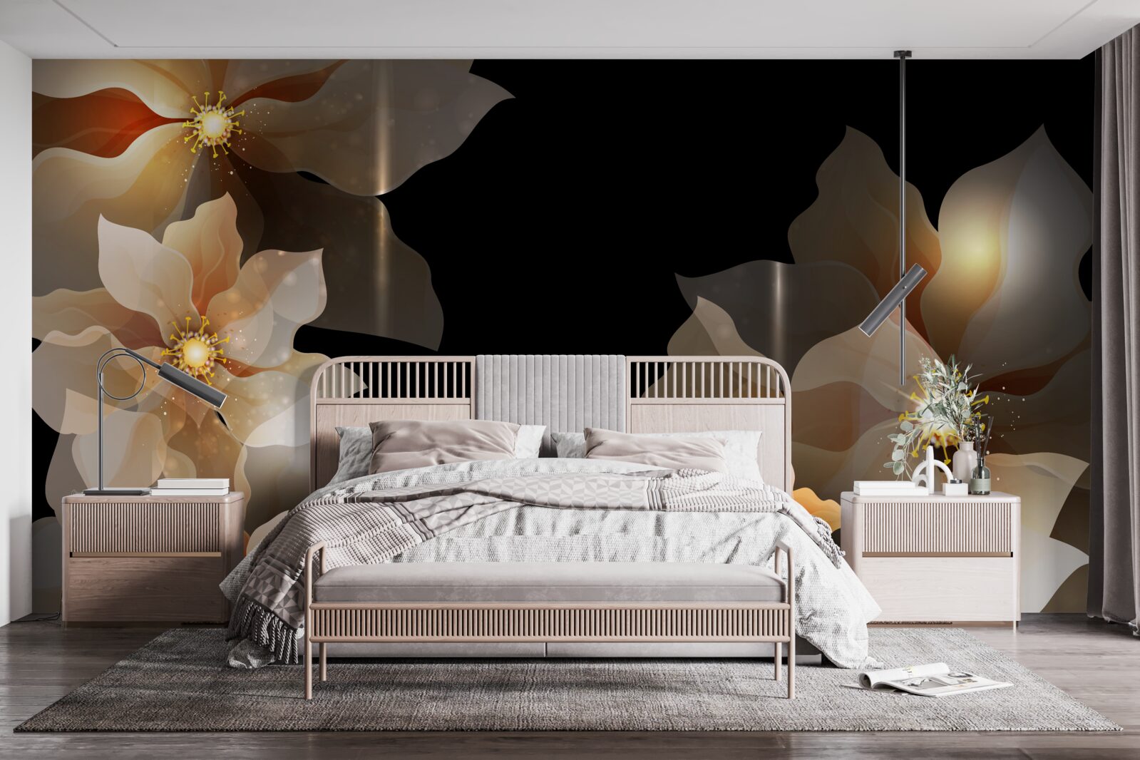 Fototapet magia florilor frumoase