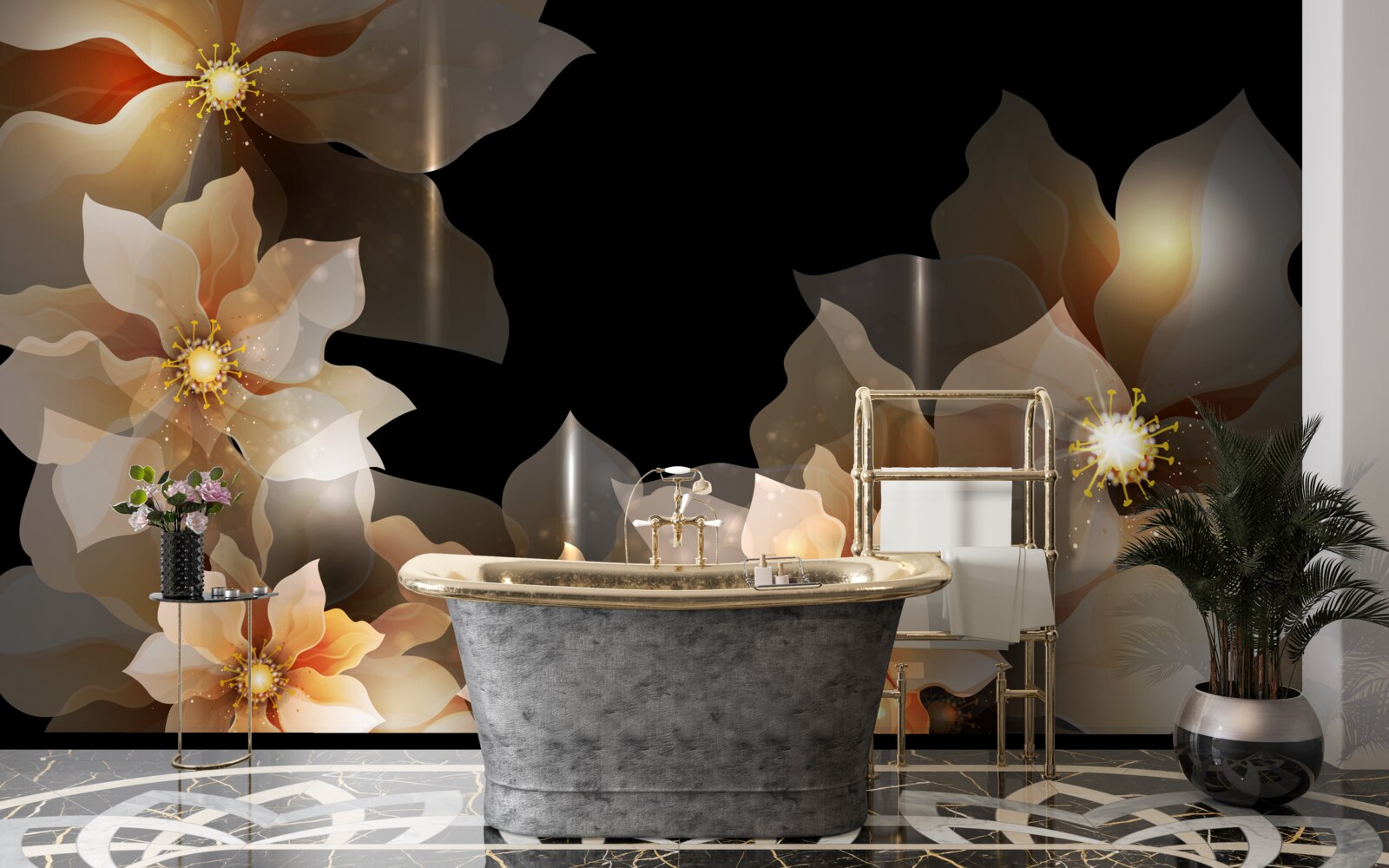 Fototapet magia florilor frumoase