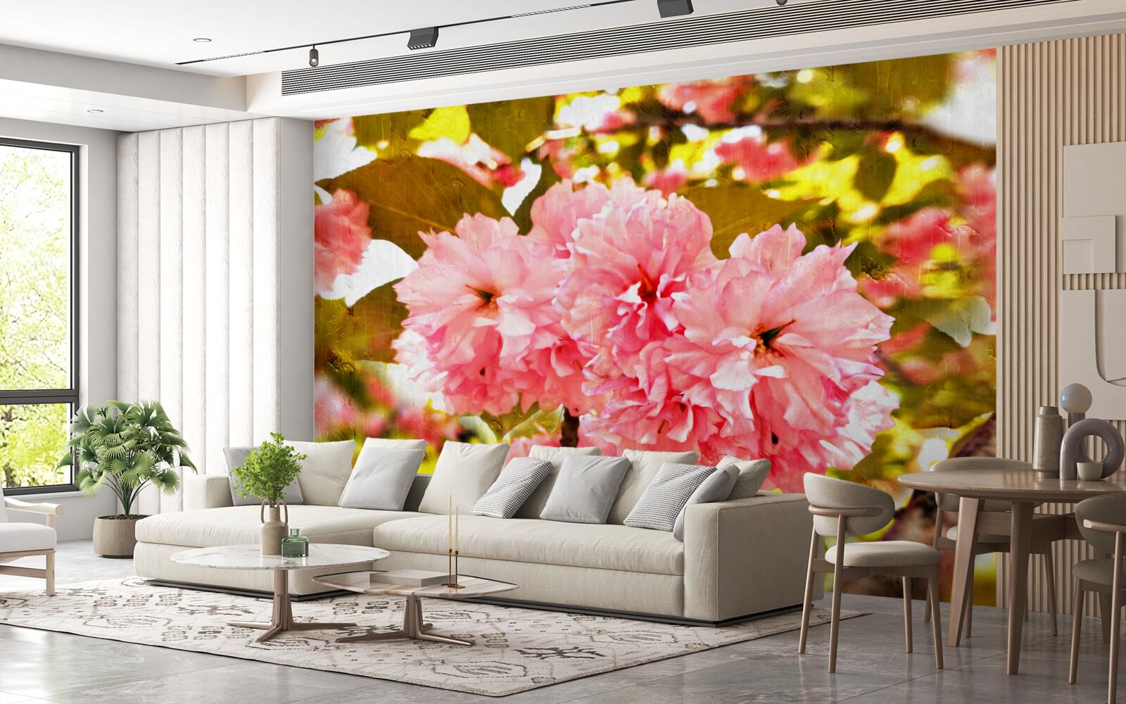 Fototapet kanzan sakura în plină floare