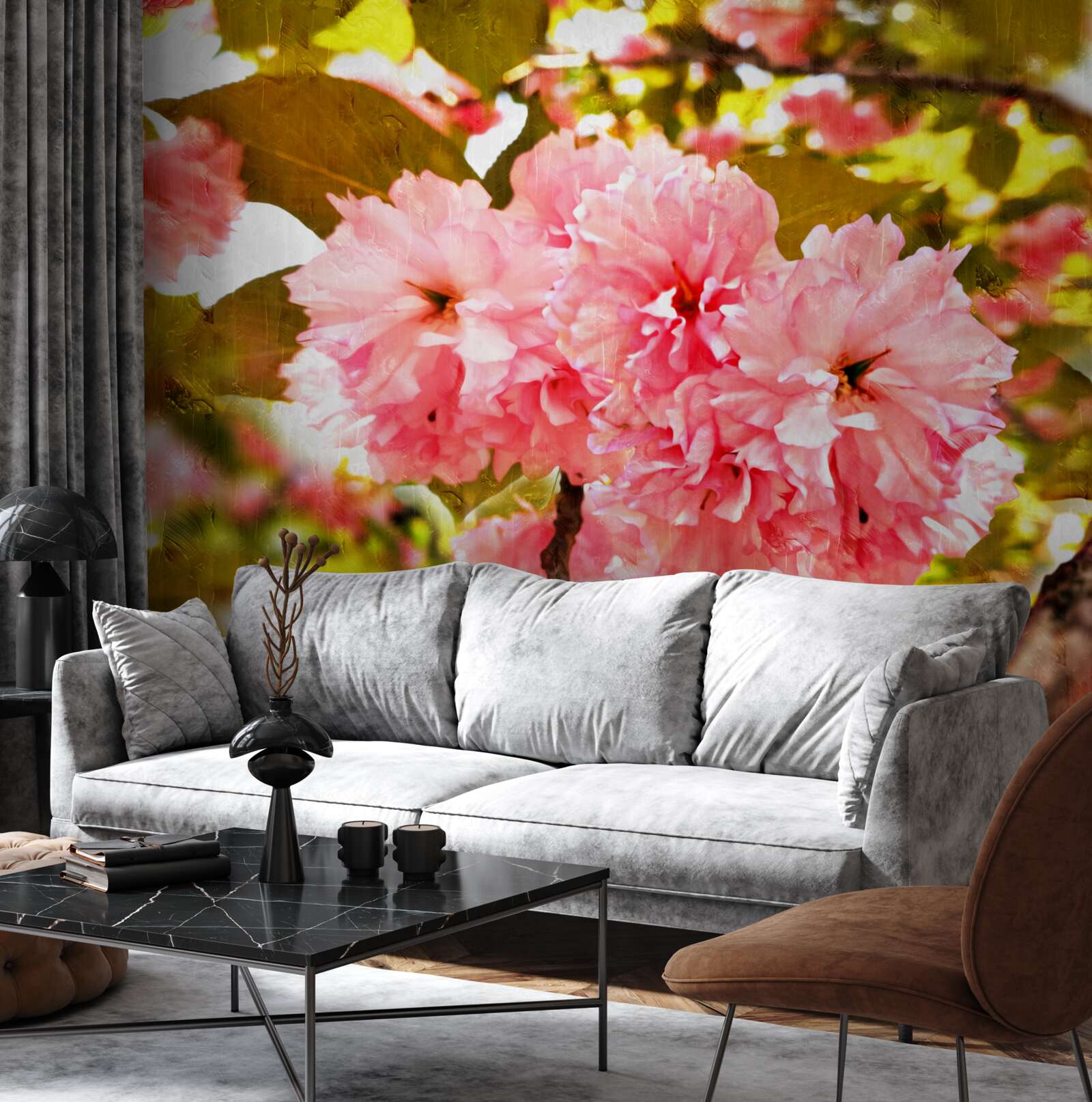 Fototapet kanzan sakura în plină floare