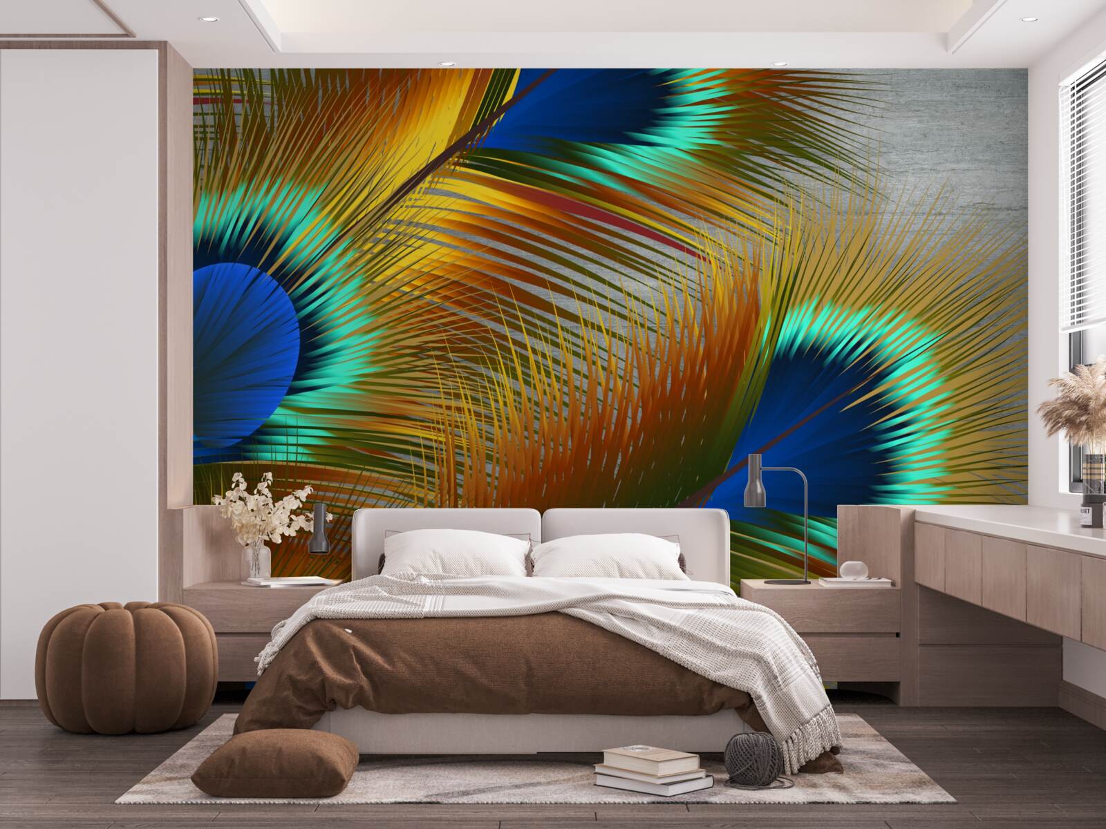 Fototapet pene de păun luxuriante