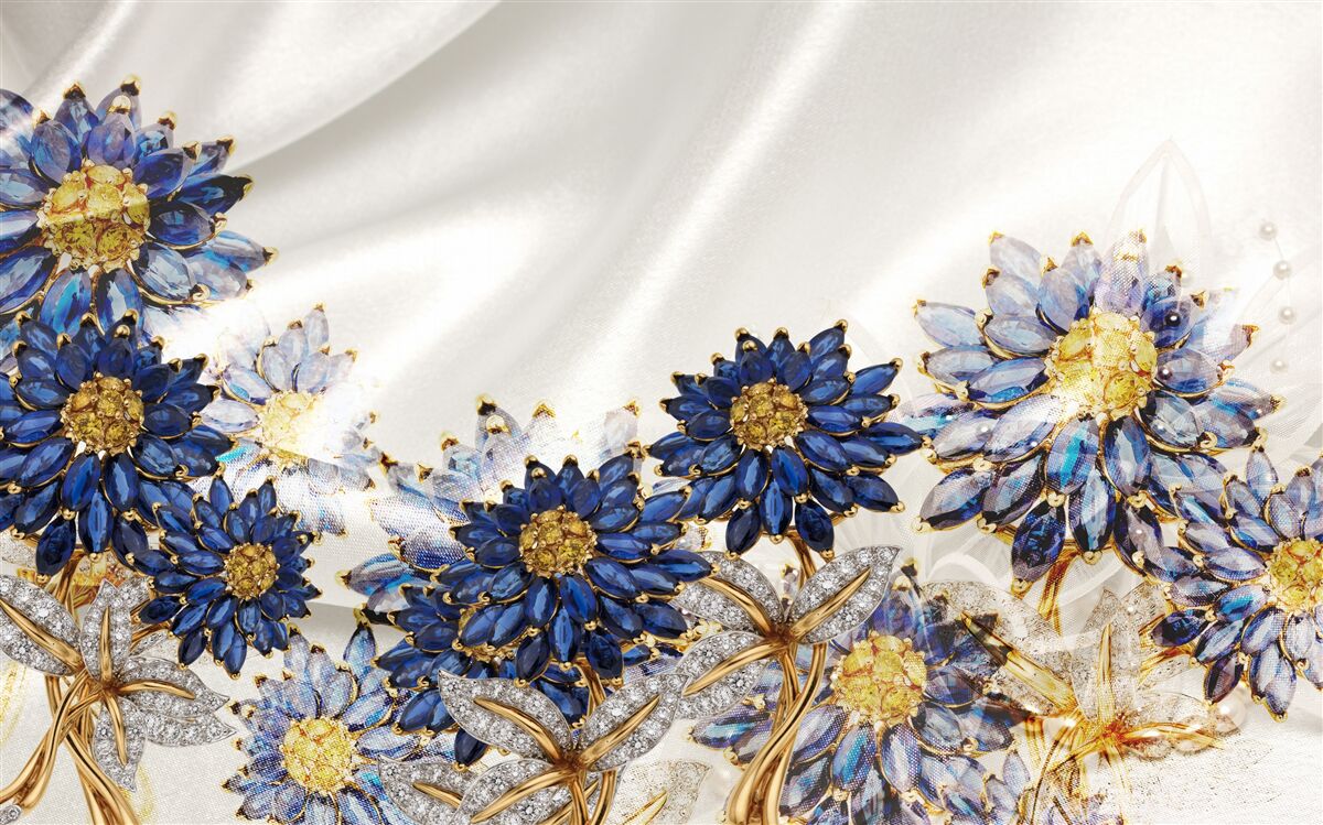 Fototapet flori de safir uimitoare