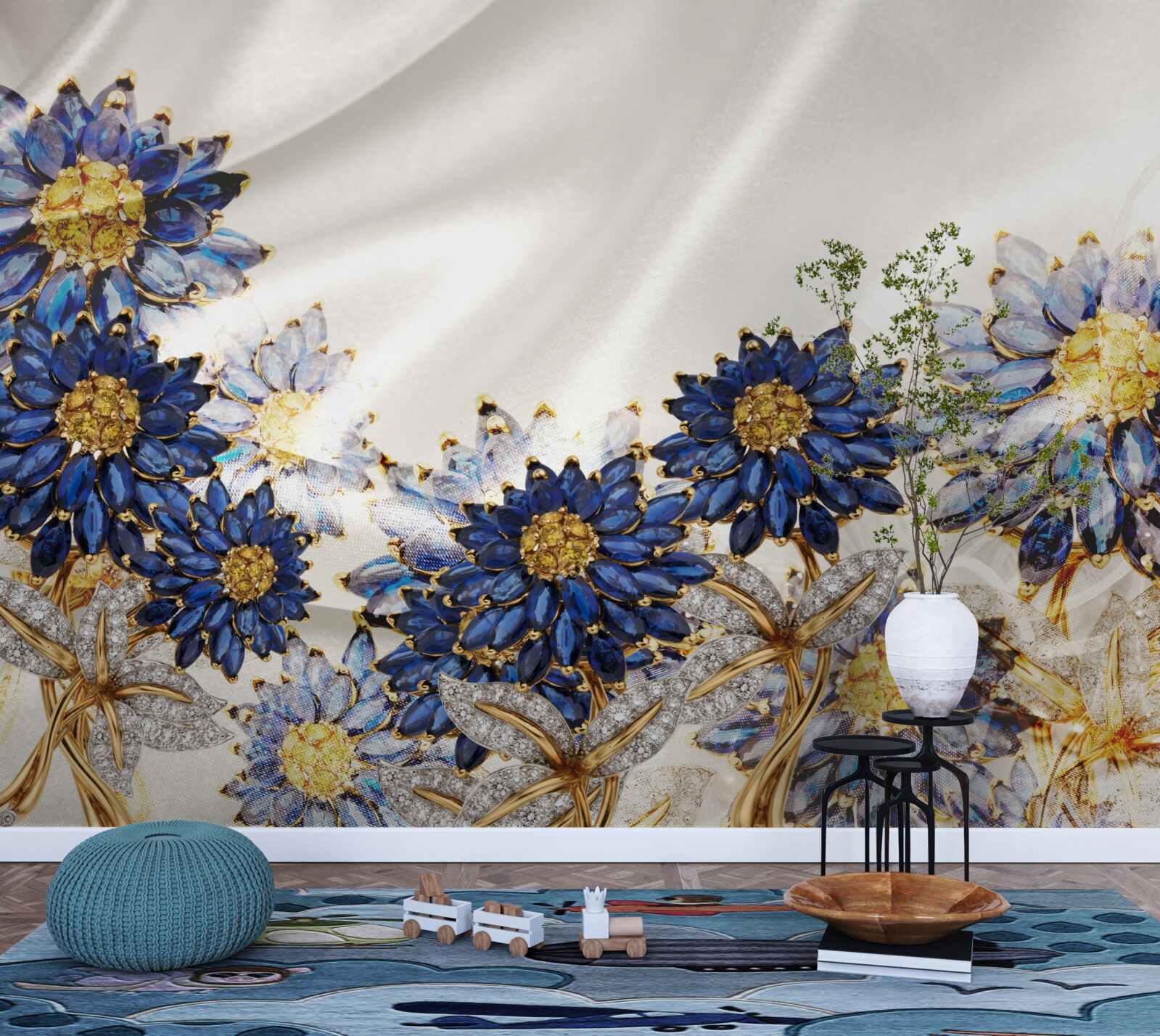 Fototapet flori de safir uimitoare