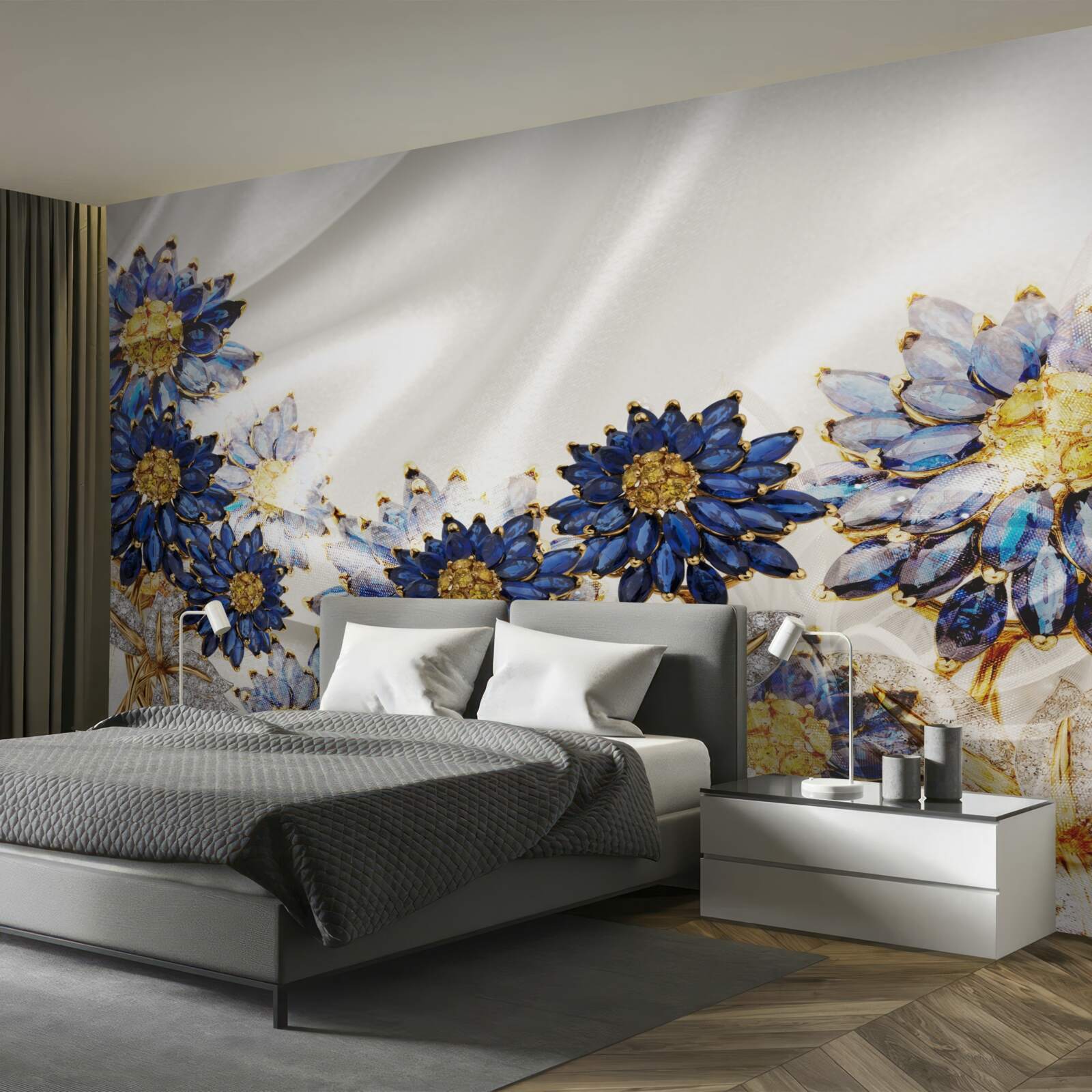 Fototapet flori de safir uimitoare