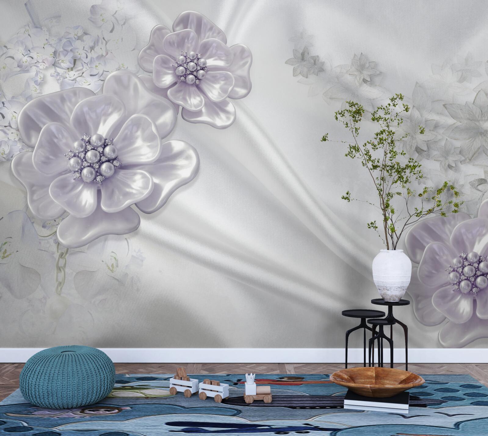 Fototapet mătasea prezintă flori frumoase de liliac