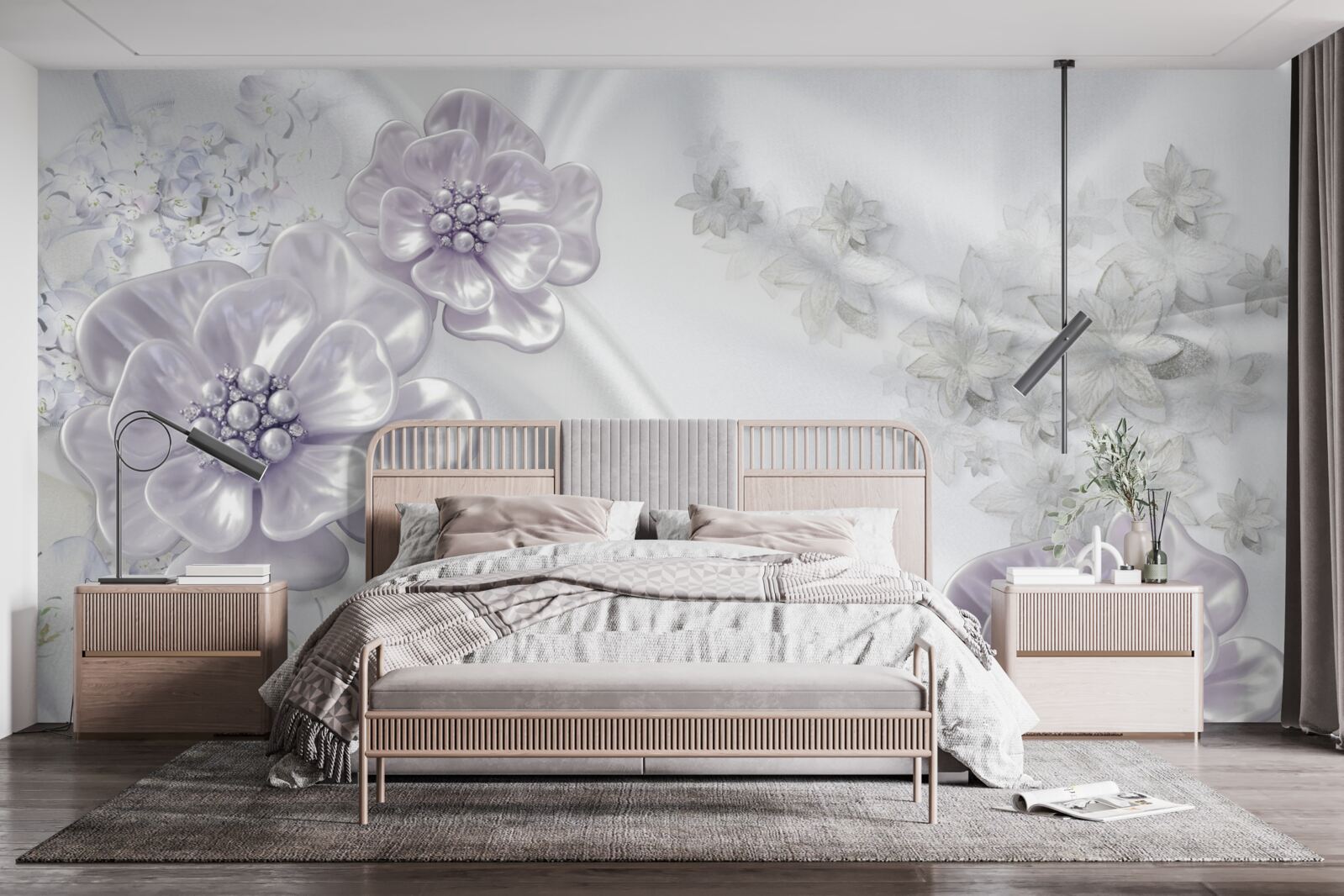 Fototapet mătasea prezintă flori frumoase de liliac