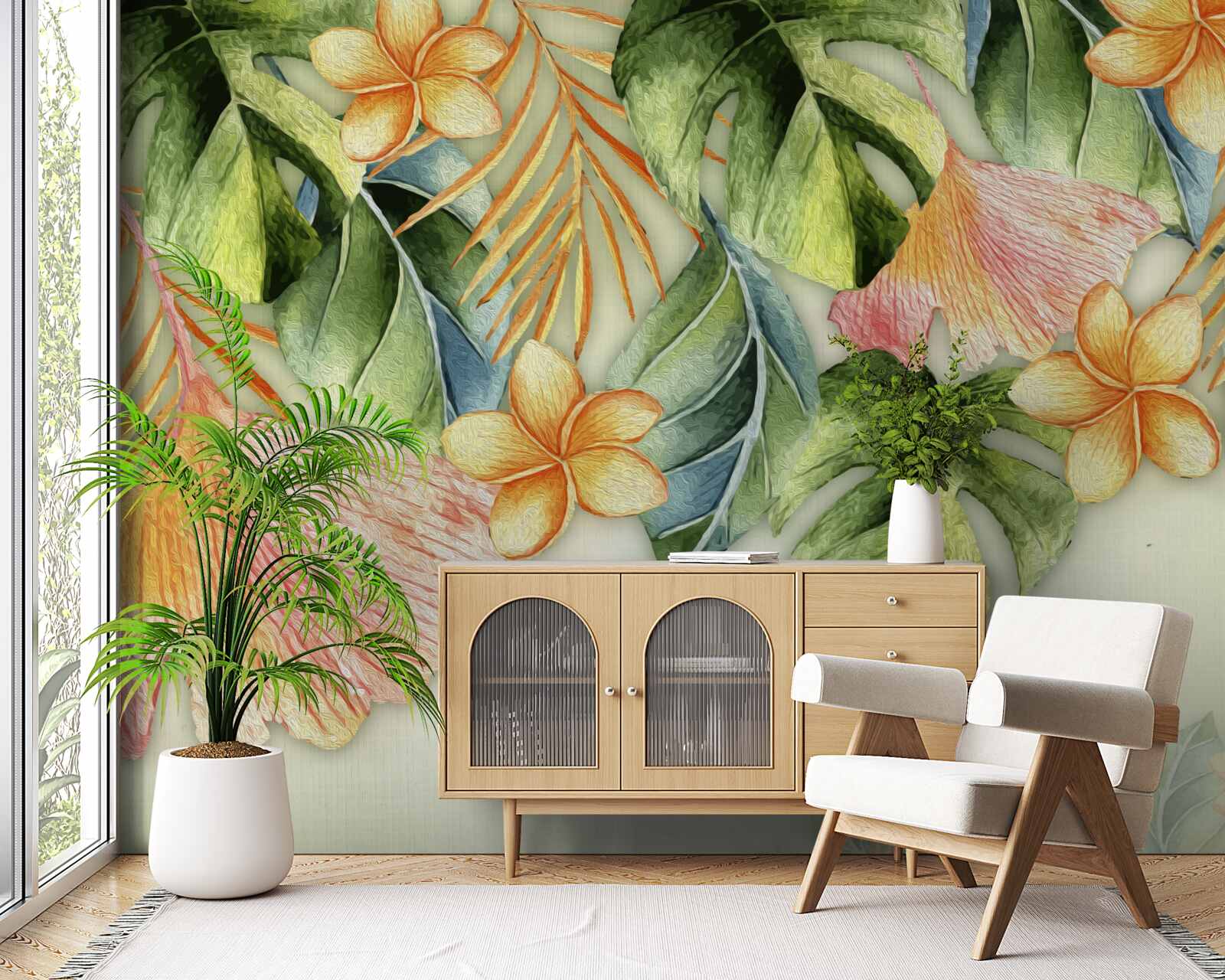 Fototapet frunze colorate de la tropice