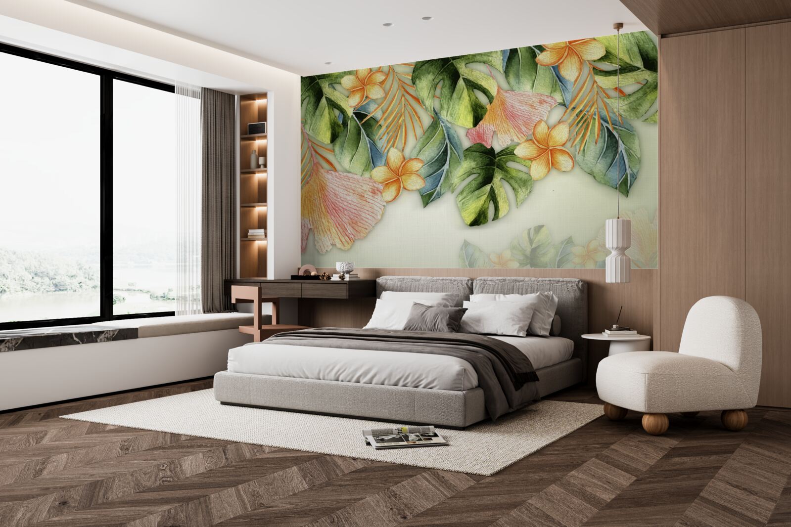 Fototapet frunze colorate de la tropice