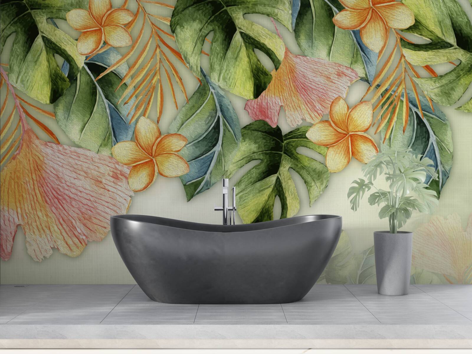 Fototapet frunze colorate de la tropice