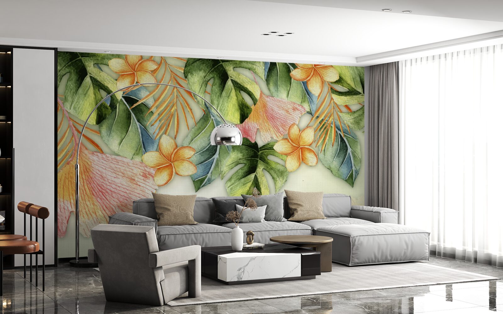 Fototapet frunze colorate de la tropice