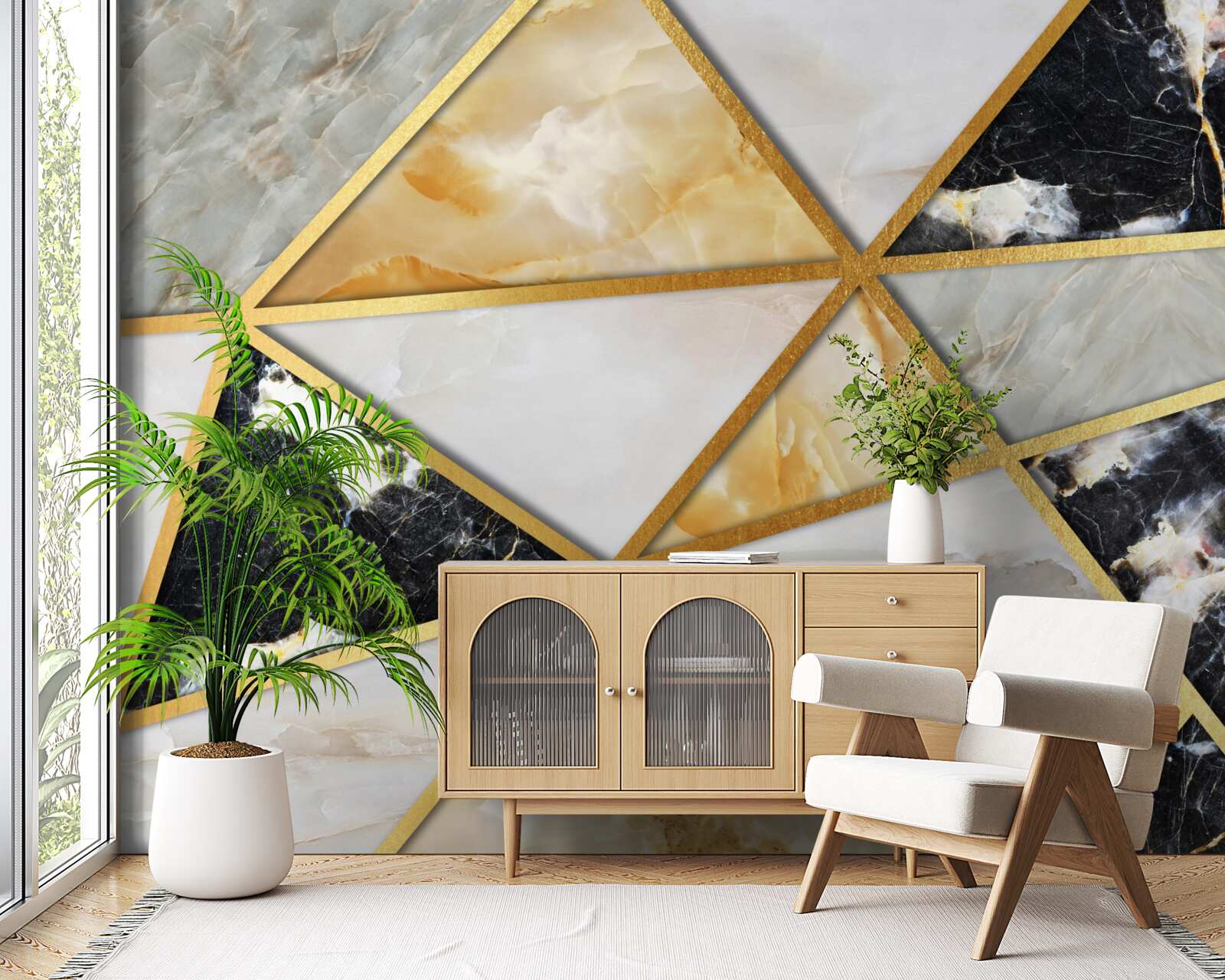 Fototapet fundal de marmură cu model geometric