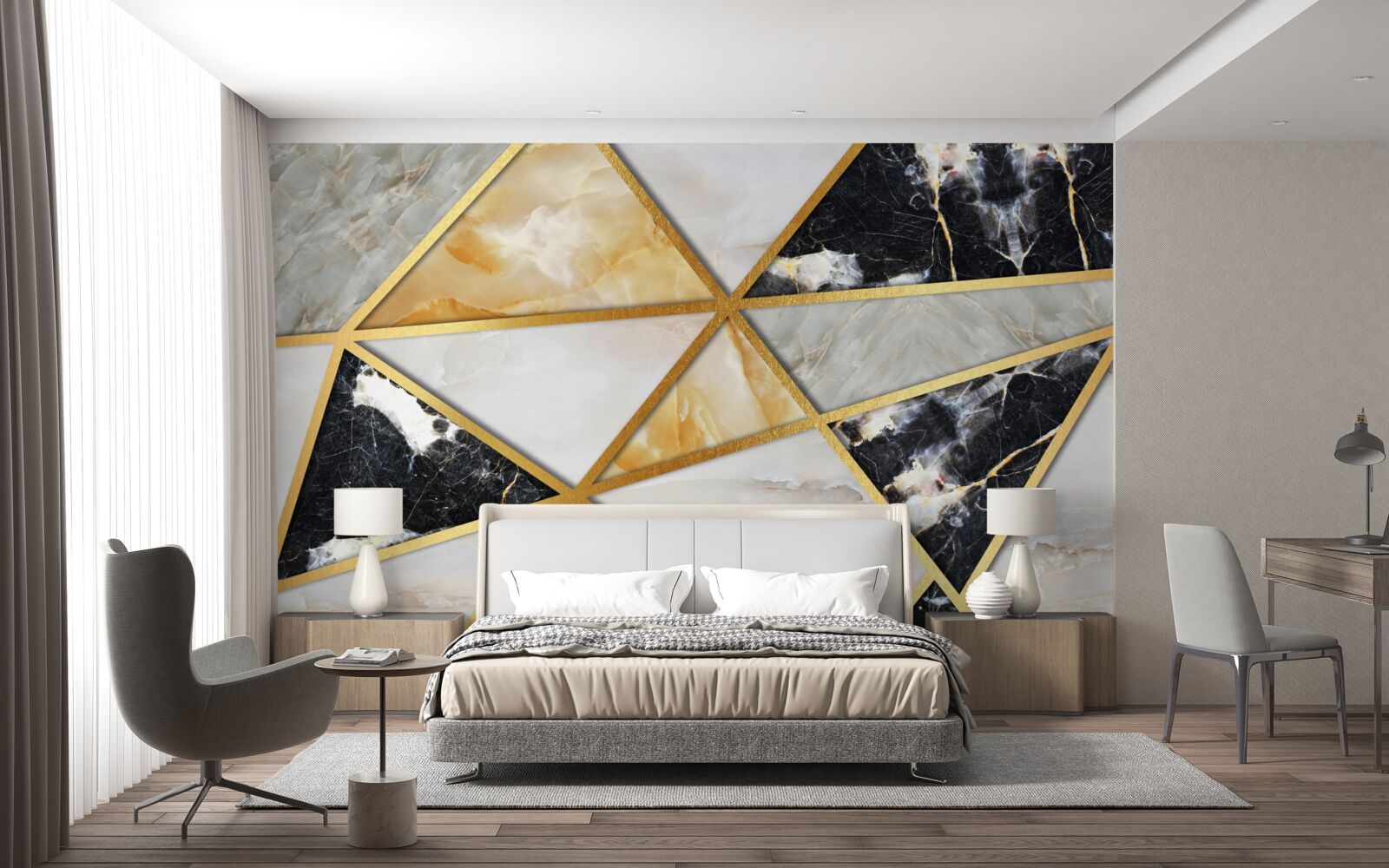 Fototapet fundal de marmură cu model geometric