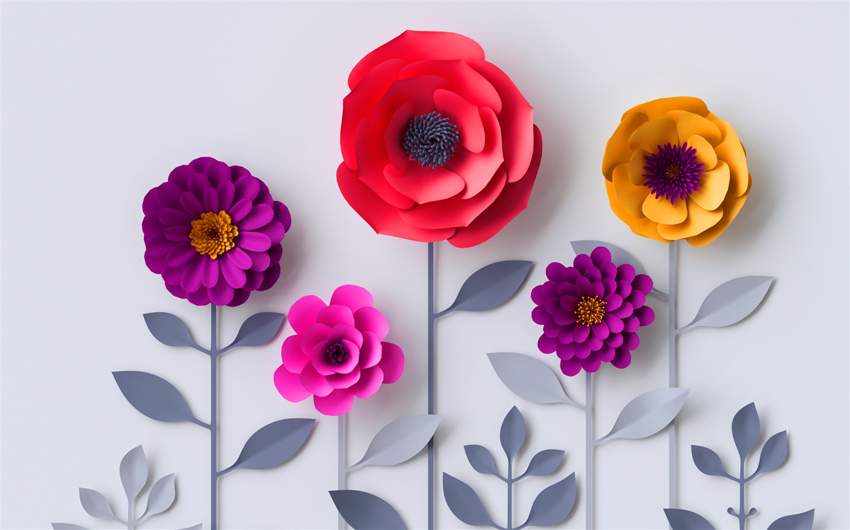 Fototapet flori colorate