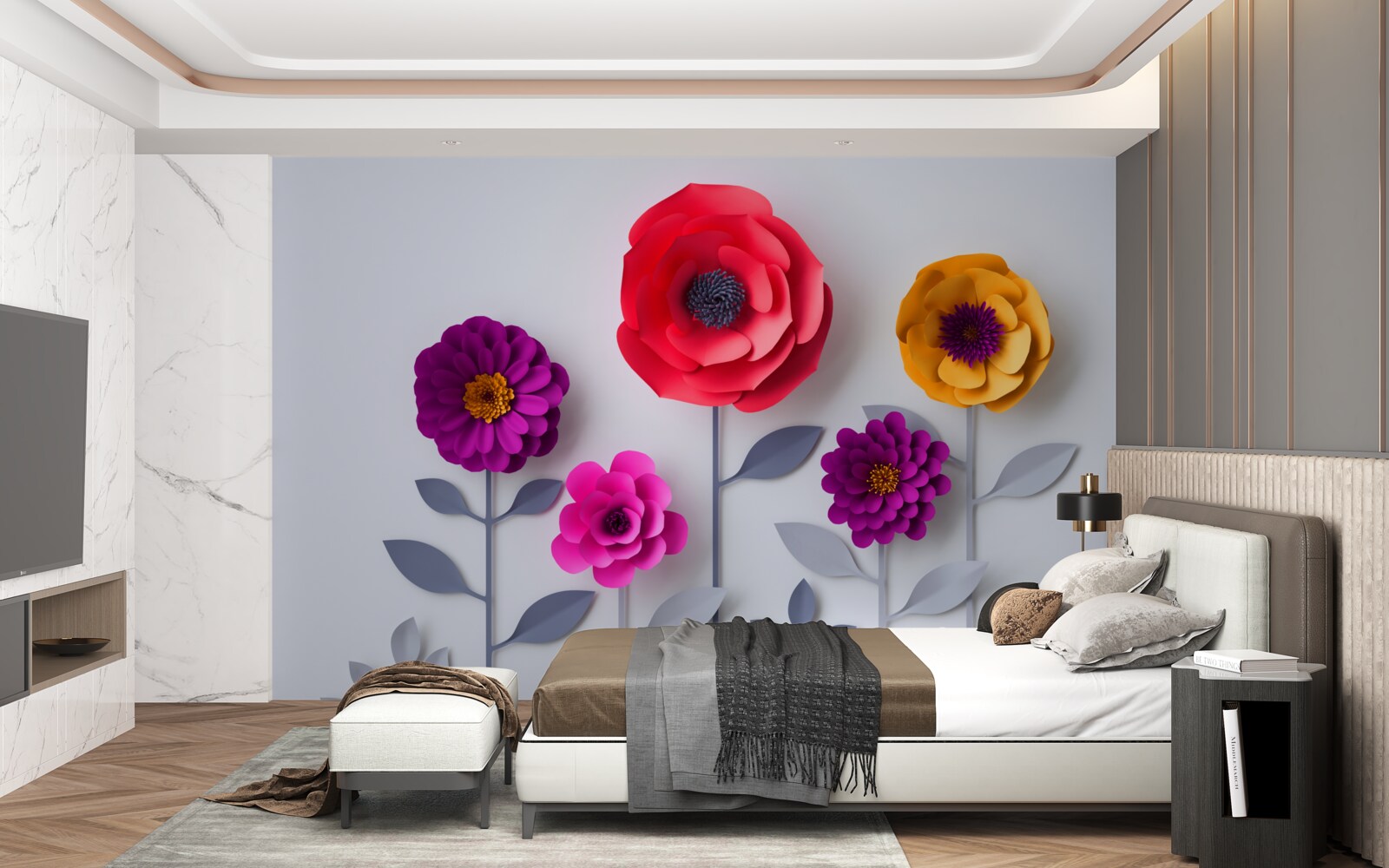 Fototapet flori colorate