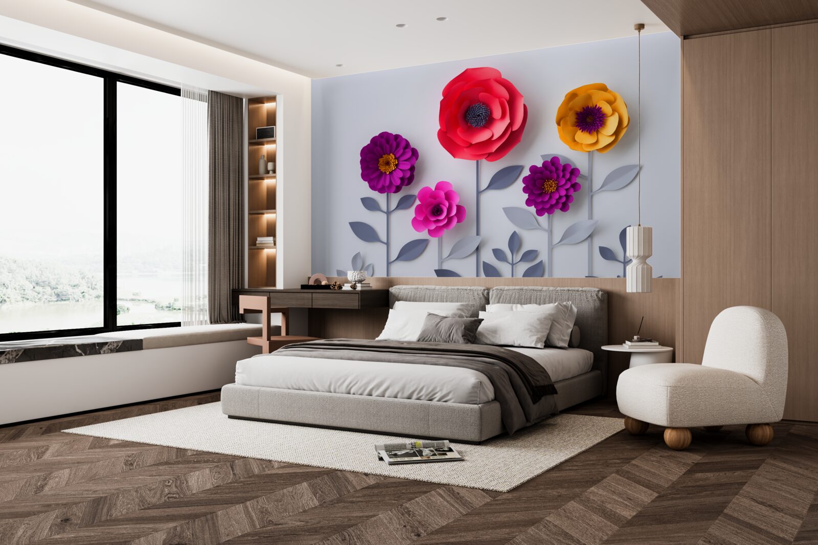 Fototapet flori colorate