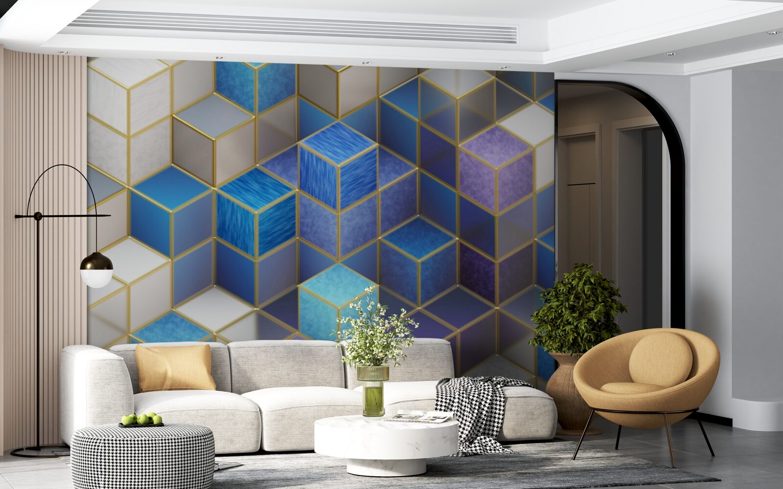 Fototapet colecție de cuburi în culori diferite