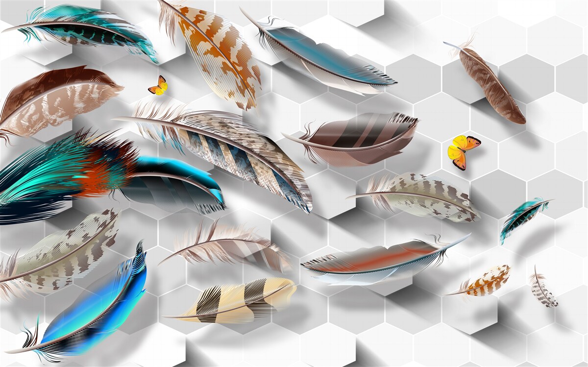 Fototapet set de pene decorative