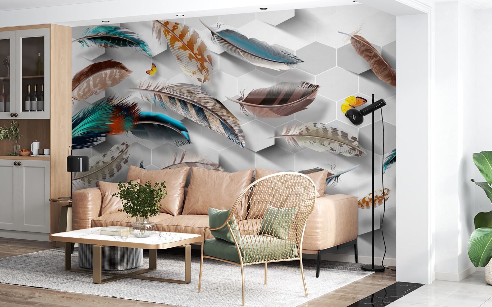 Fototapet set de pene decorative