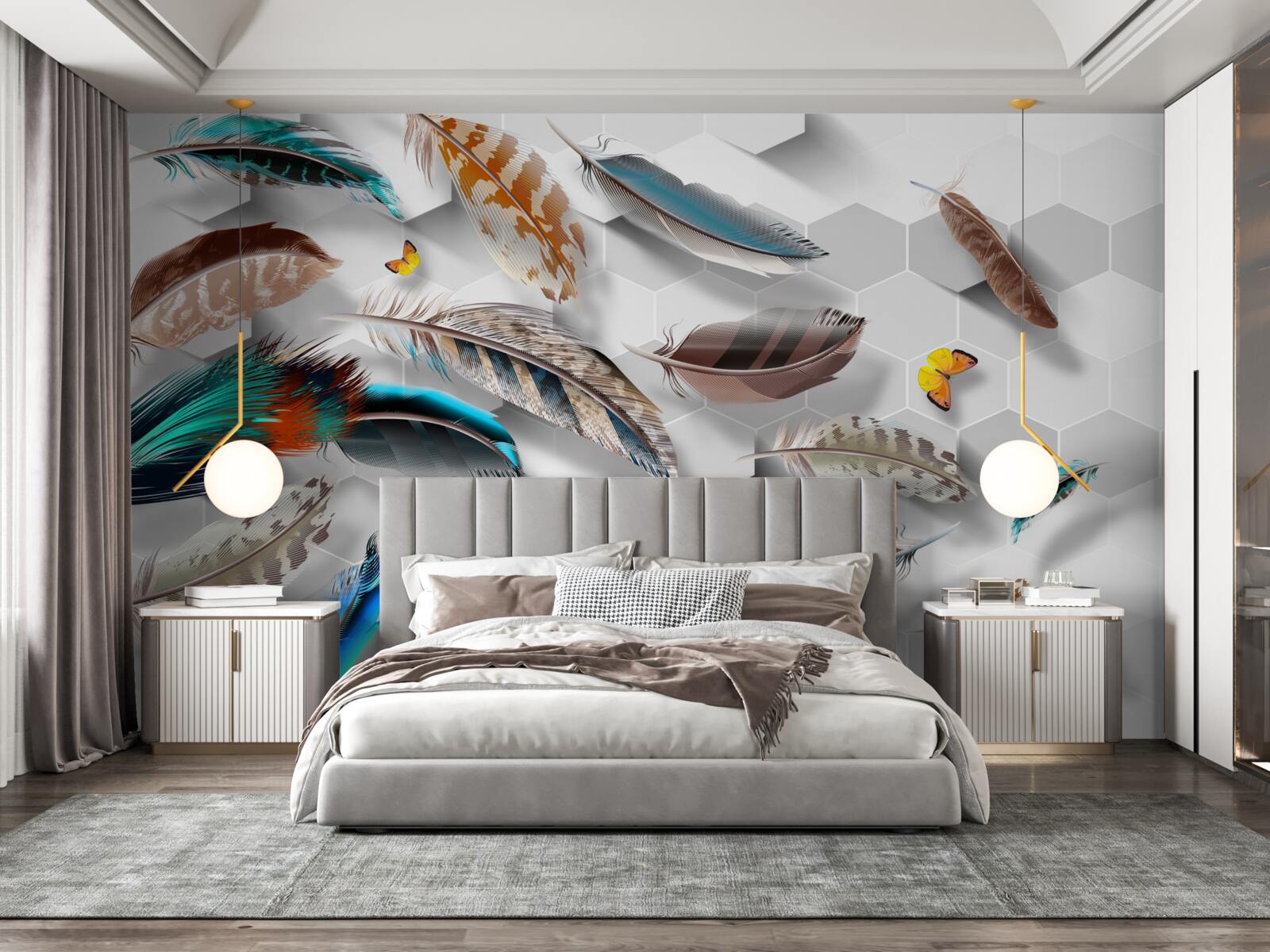 Fototapet set de pene decorative