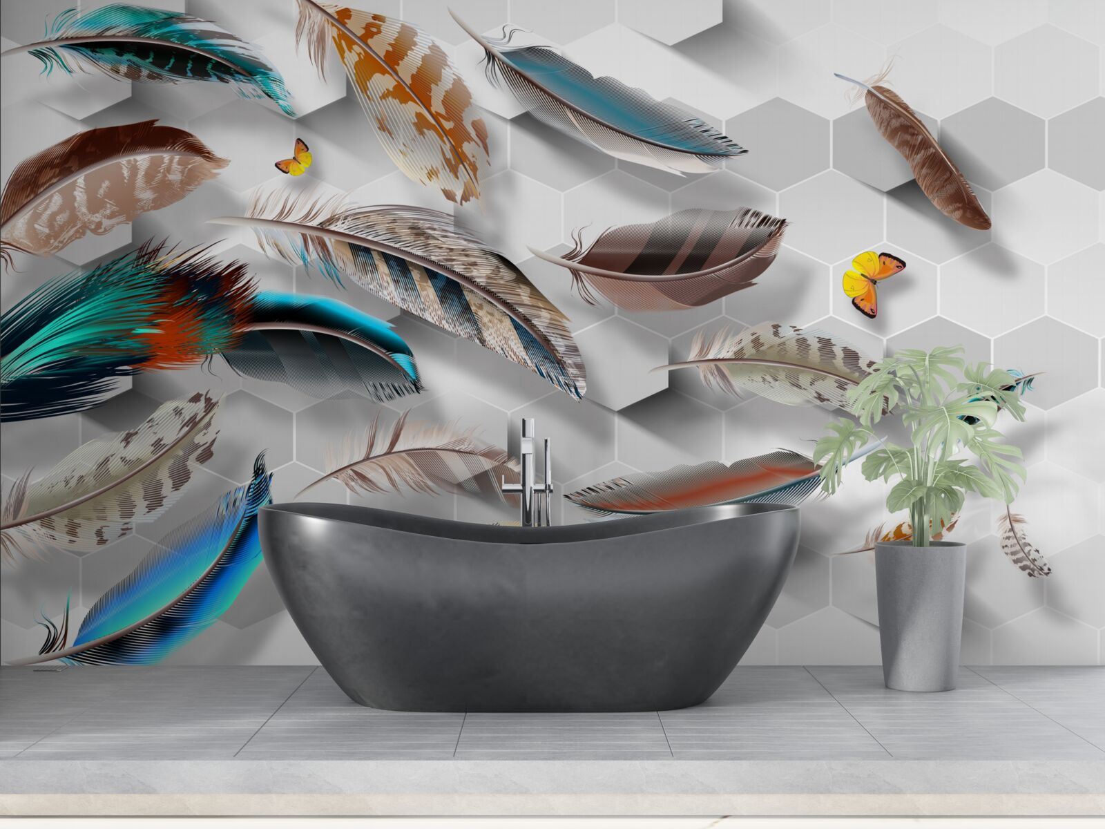 Fototapet set de pene decorative