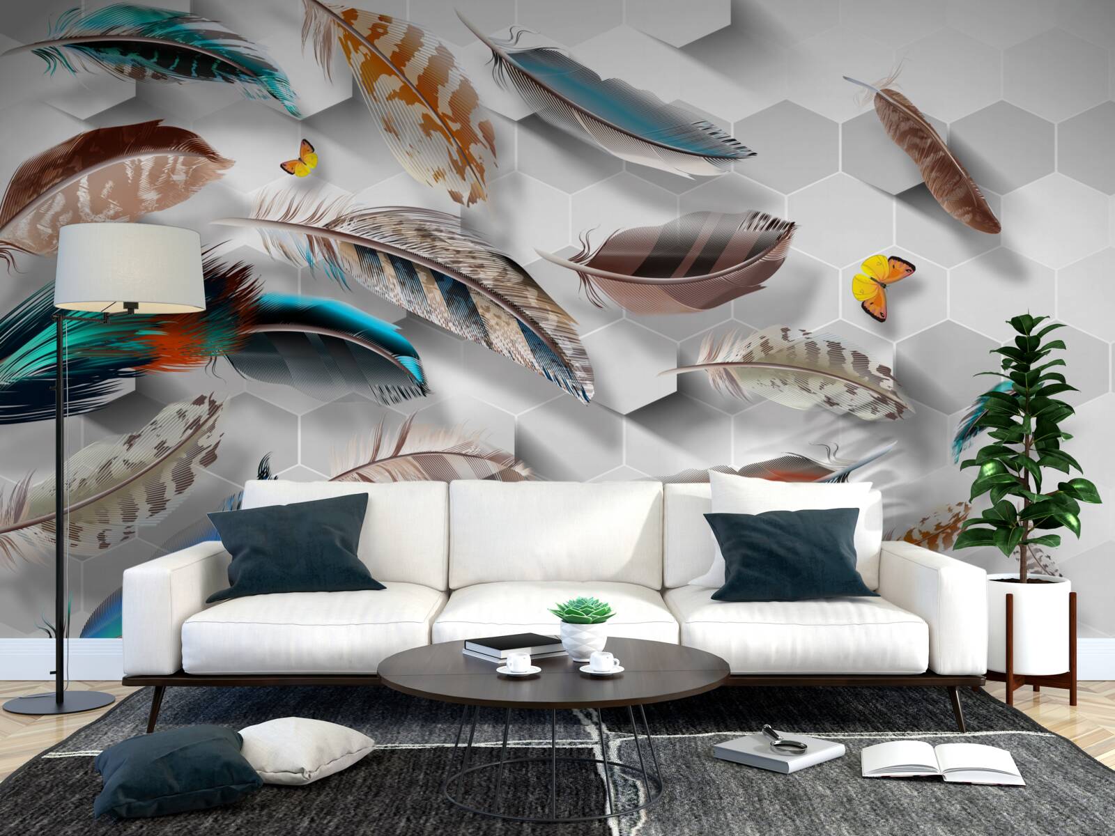 Fototapet set de pene decorative