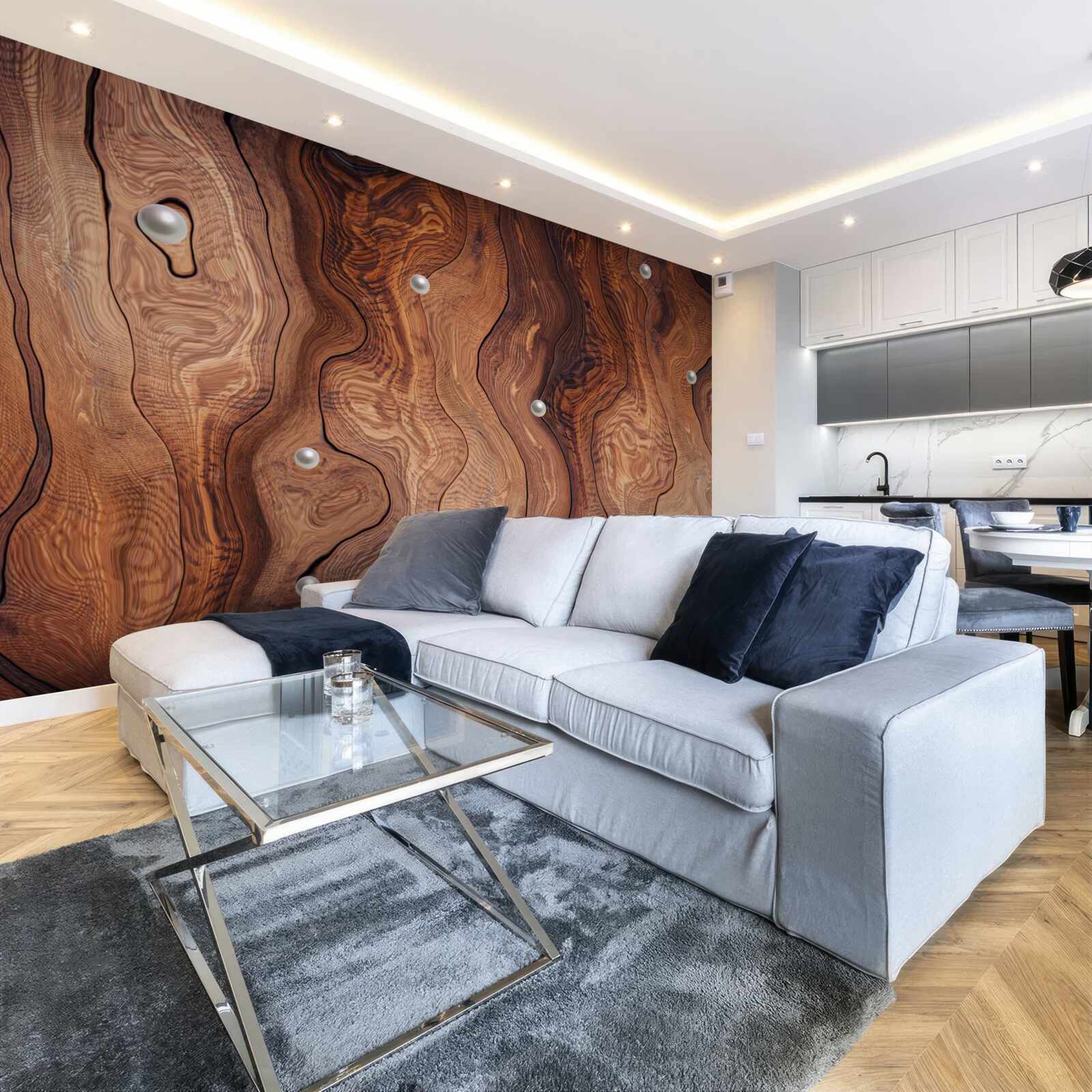 Fototapet lemn texturat și perle