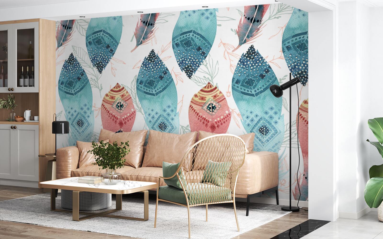 Fototapet creion de acuarelă la baza fundalului