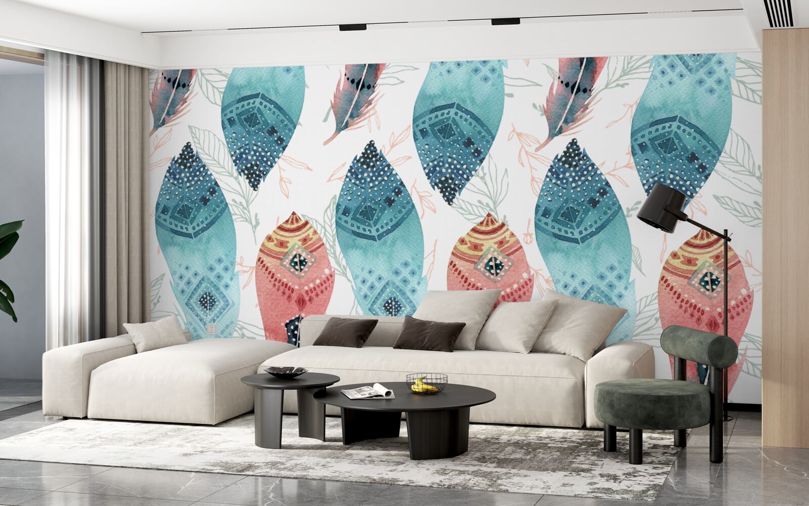 Fototapet creion de acuarelă la baza fundalului