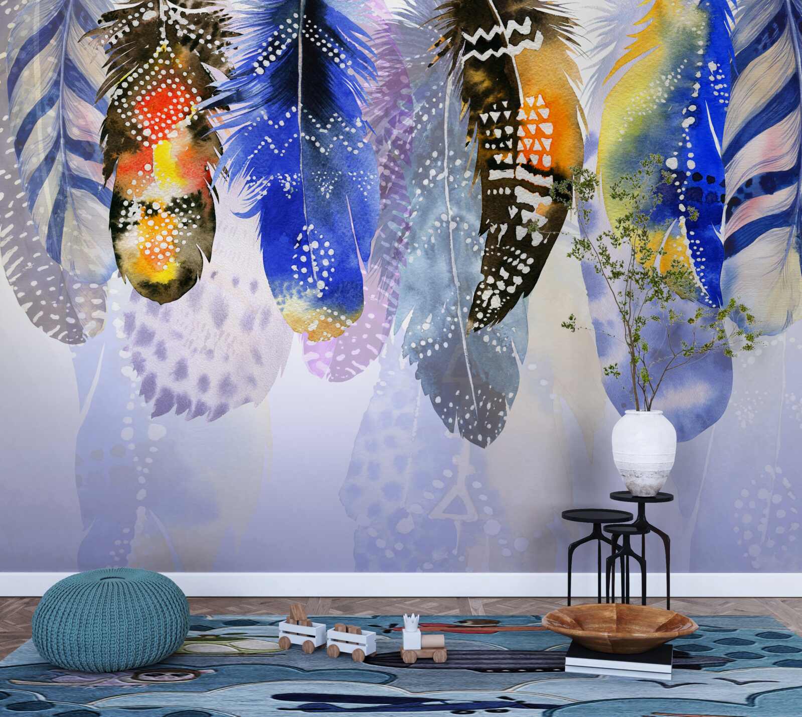 Fototapet atârnă diverse pene