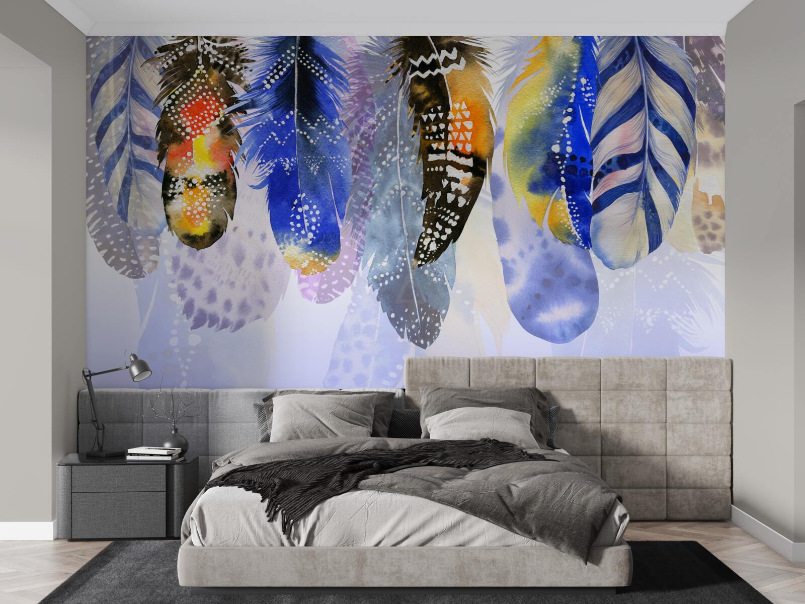 Fototapet atârnă diverse pene