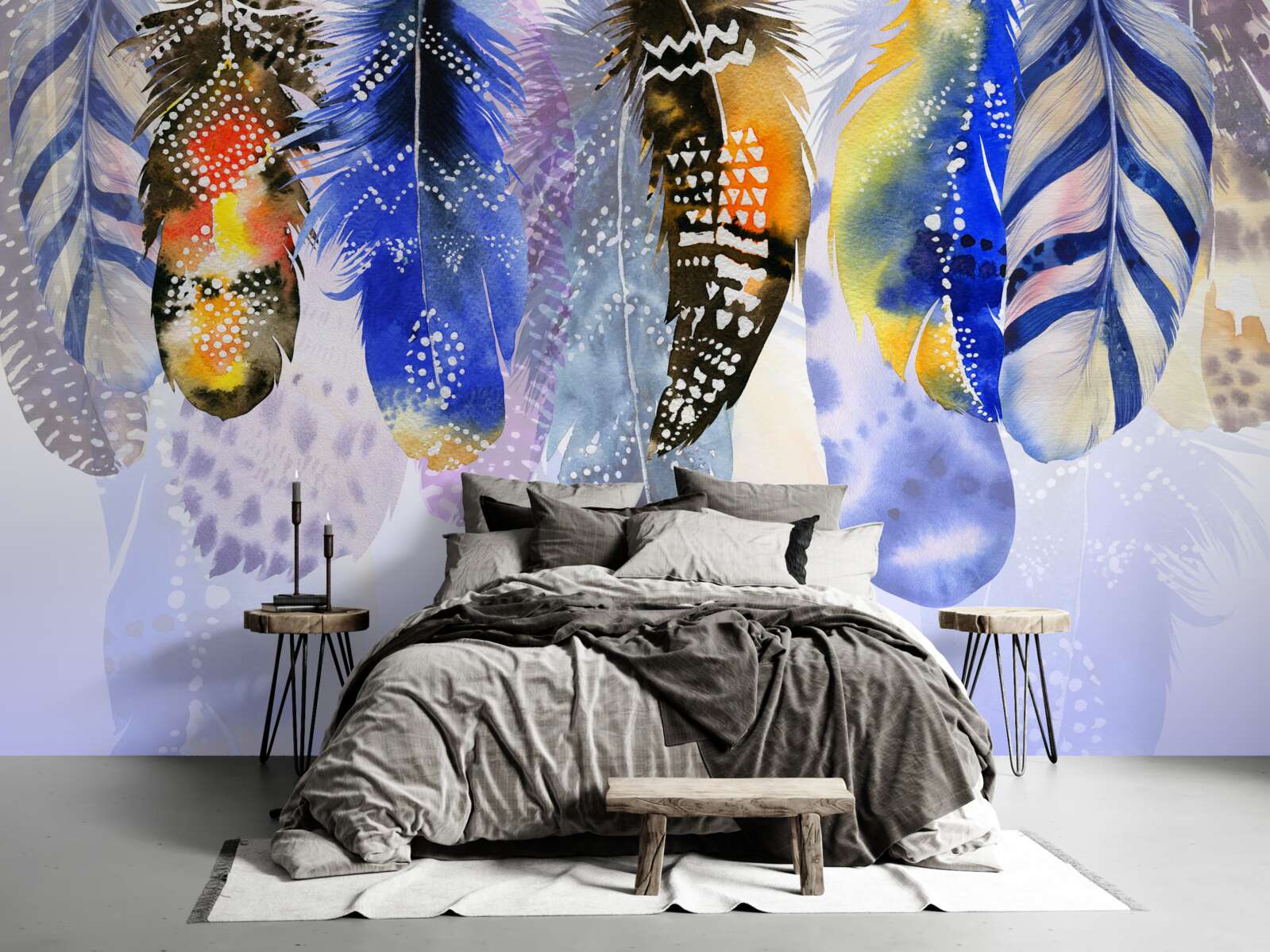 Fototapet atârnă diverse pene