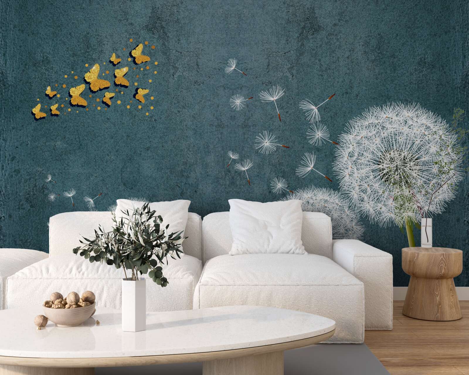 Fototapet fluturi plutind deasupra lăptișorului de matcă