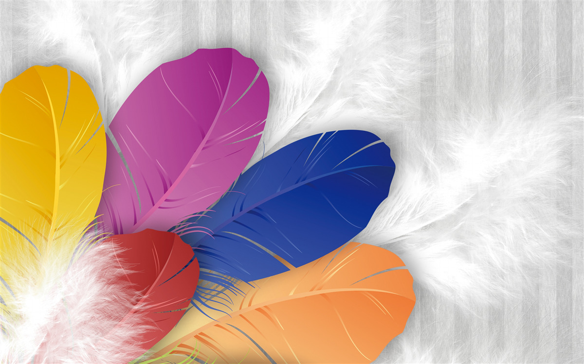 Fototapet pene strălucitoare și atent lustruite