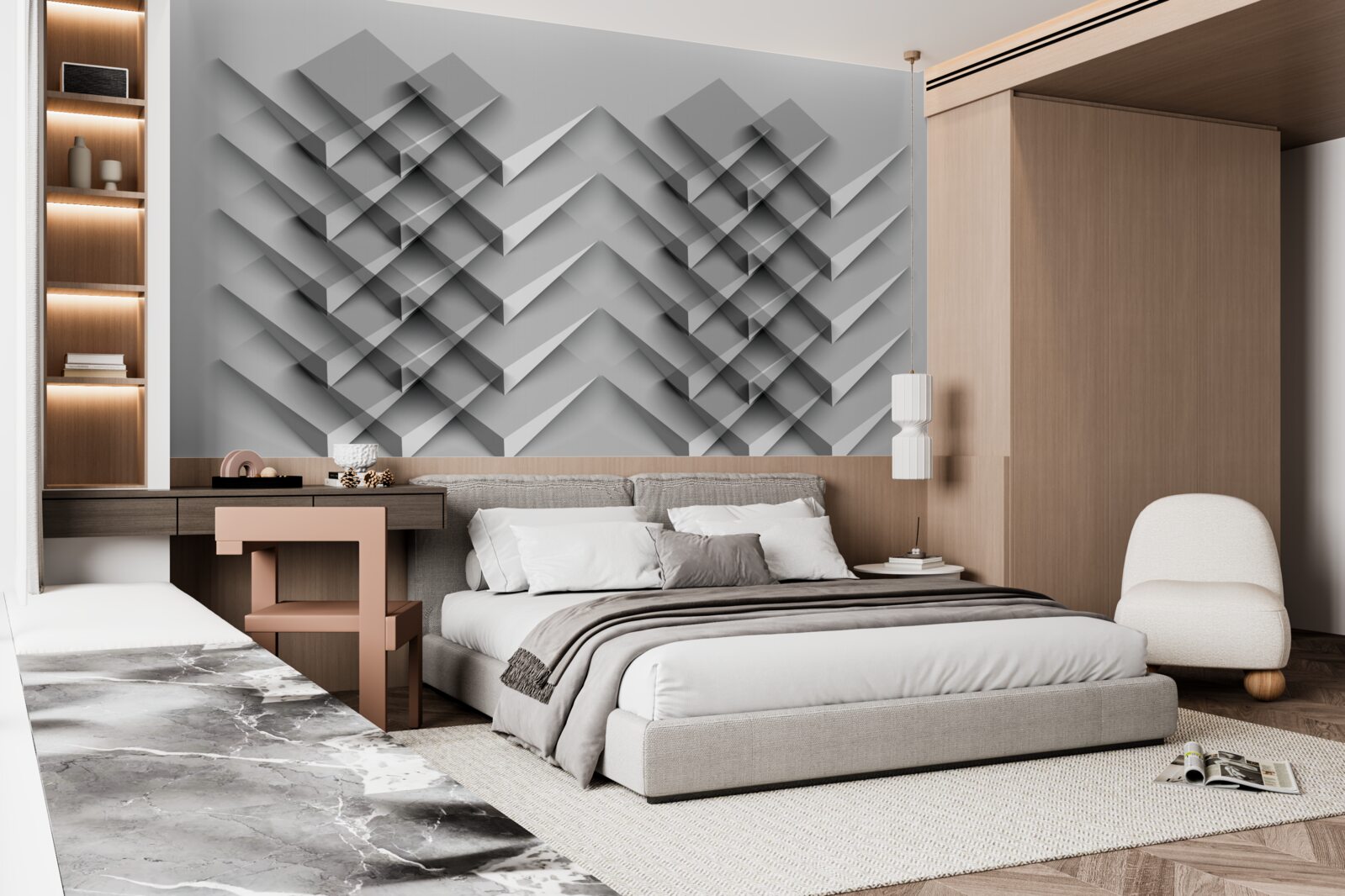 Fototapet stivă triunghi 3d