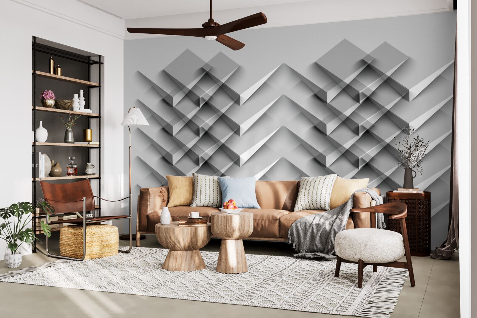 Fototapet stivă triunghi 3d