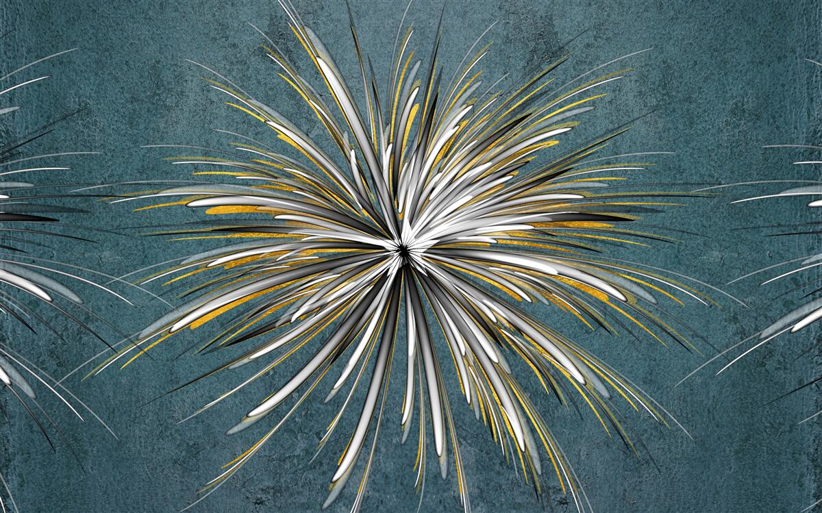 Fototapet ramură cu fundal albastru pufos