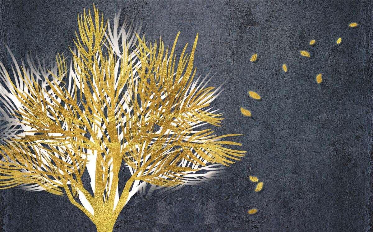 Fototapet păsările se înalță pe cer din pădurea înghețată