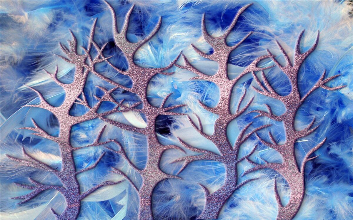 Fototapet pădure în iarna rece