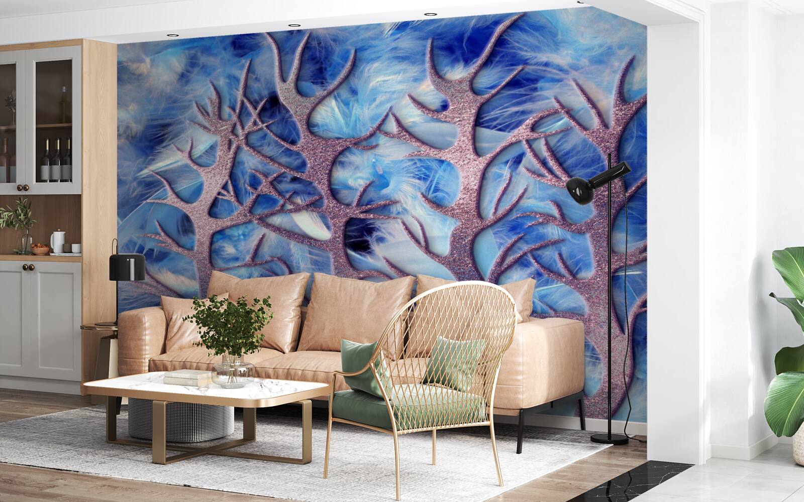 Fototapet pădure în iarna rece