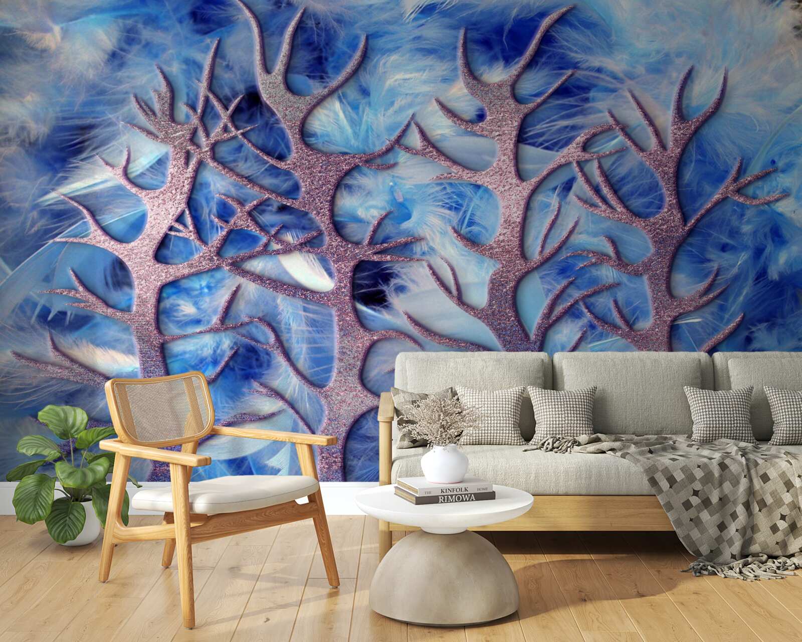 Fototapet pădure în iarna rece