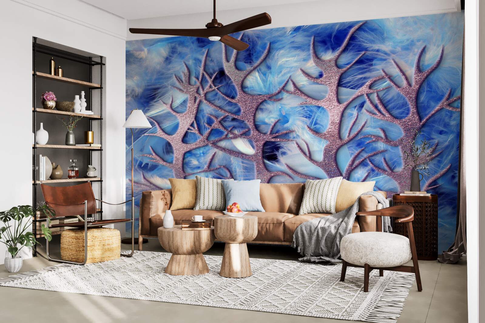 Fototapet pădure în iarna rece