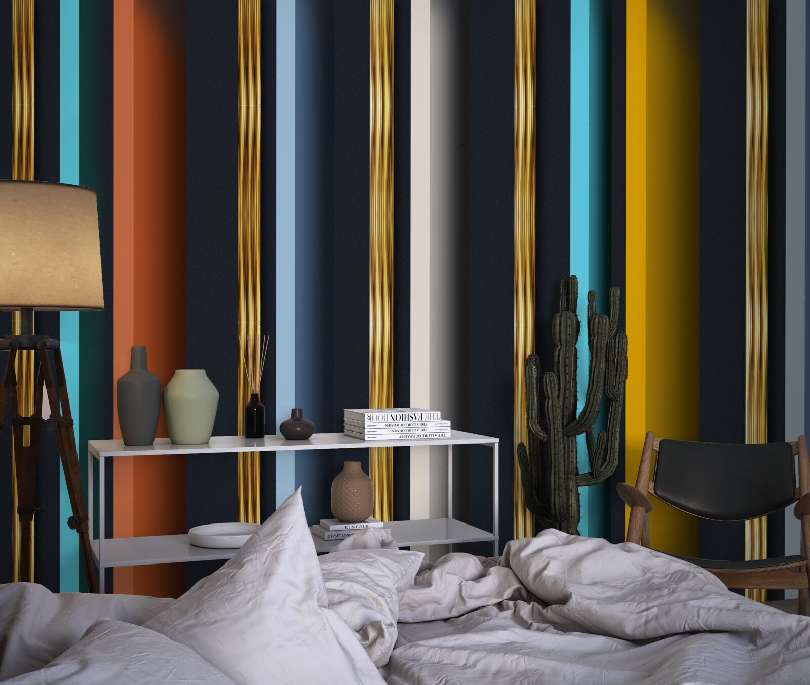 Fototapet linii verticale în culori diferite