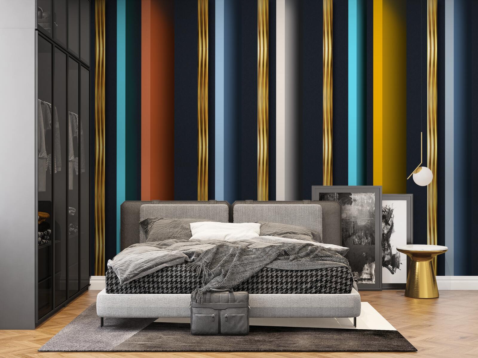 Fototapet linii verticale în culori diferite