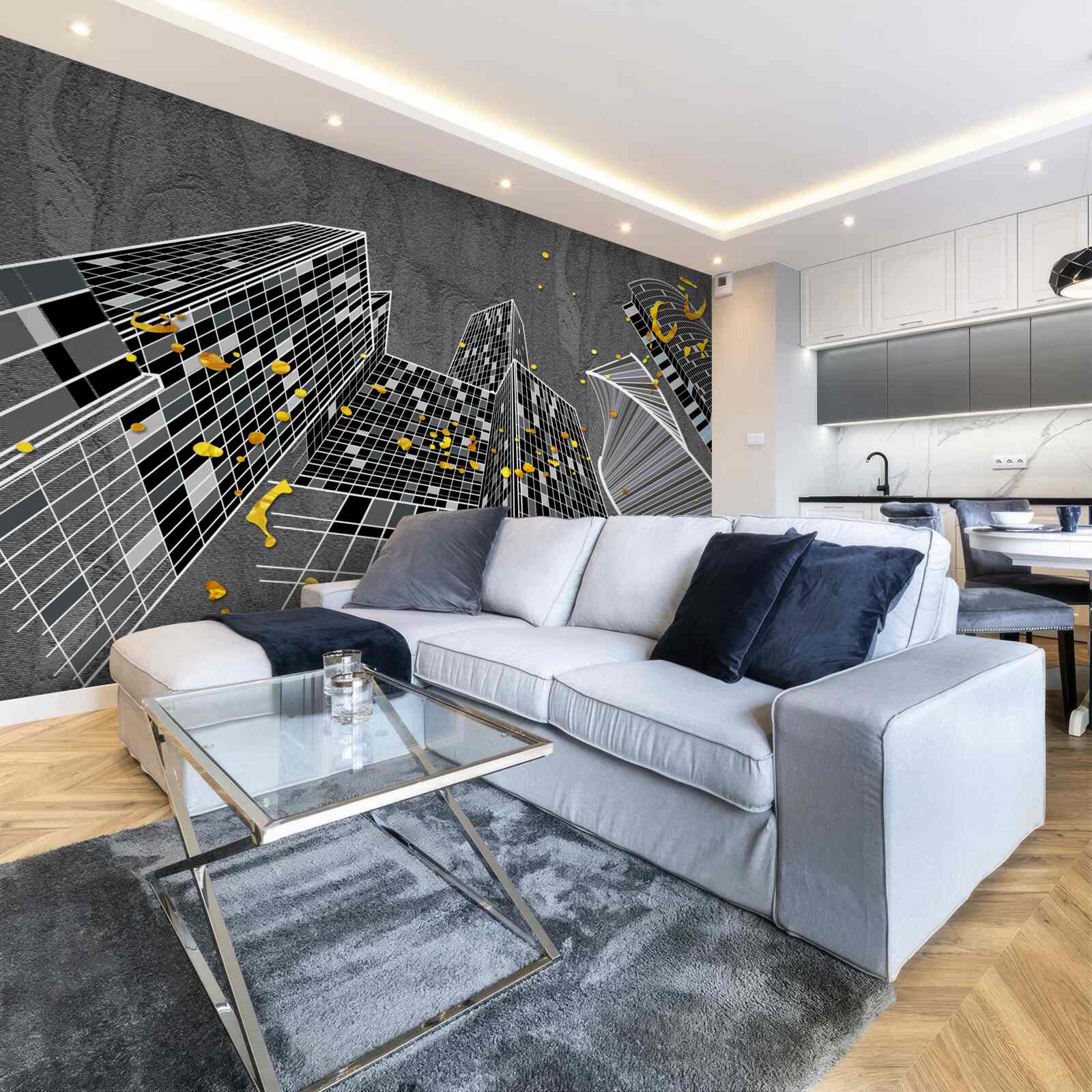 Fototapet arhitectură urbană în stil geometric